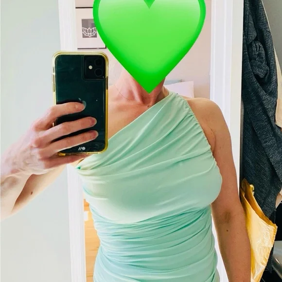 Norma Kamali Diana Dress in Seafoam Green - Picture 8 of 9